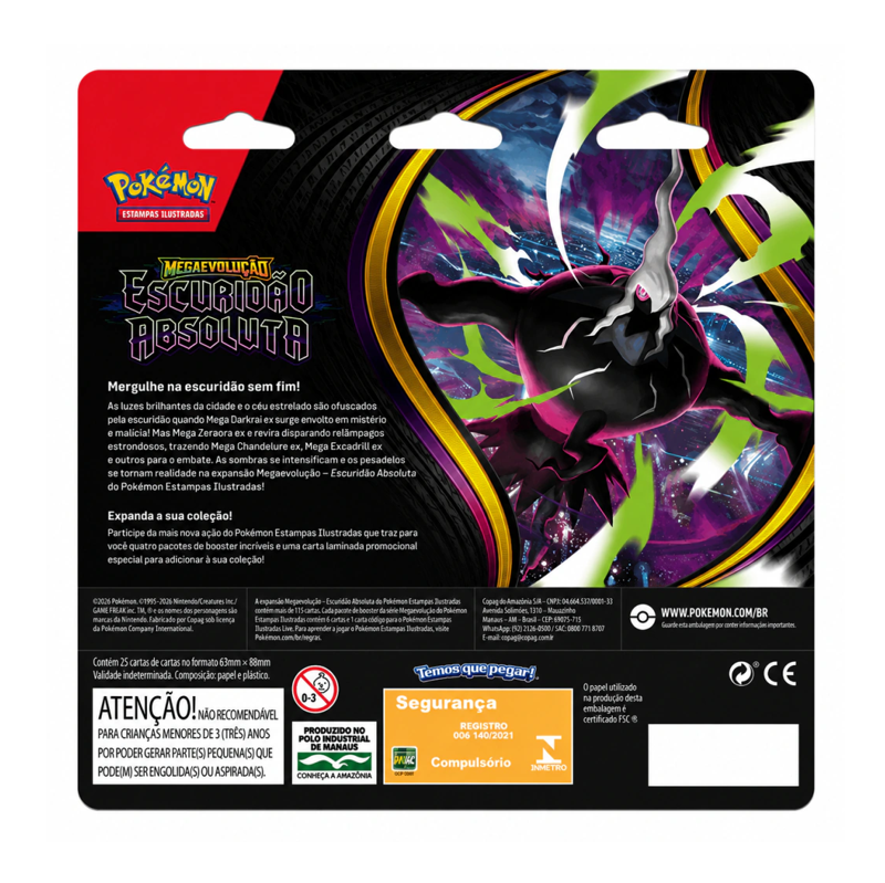 Pokémon Blister Quadruplo Escuridão Absoluta Potuguês - Copag