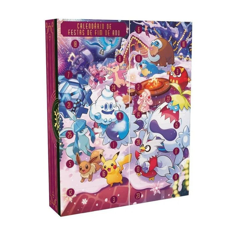 Pokémon Calendário de Festas Fim de Ano 25 - Copag