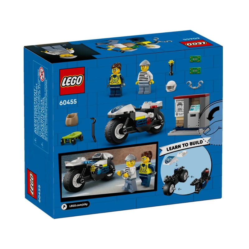 Lego City Perseguição policial de motocicleta - 60455
