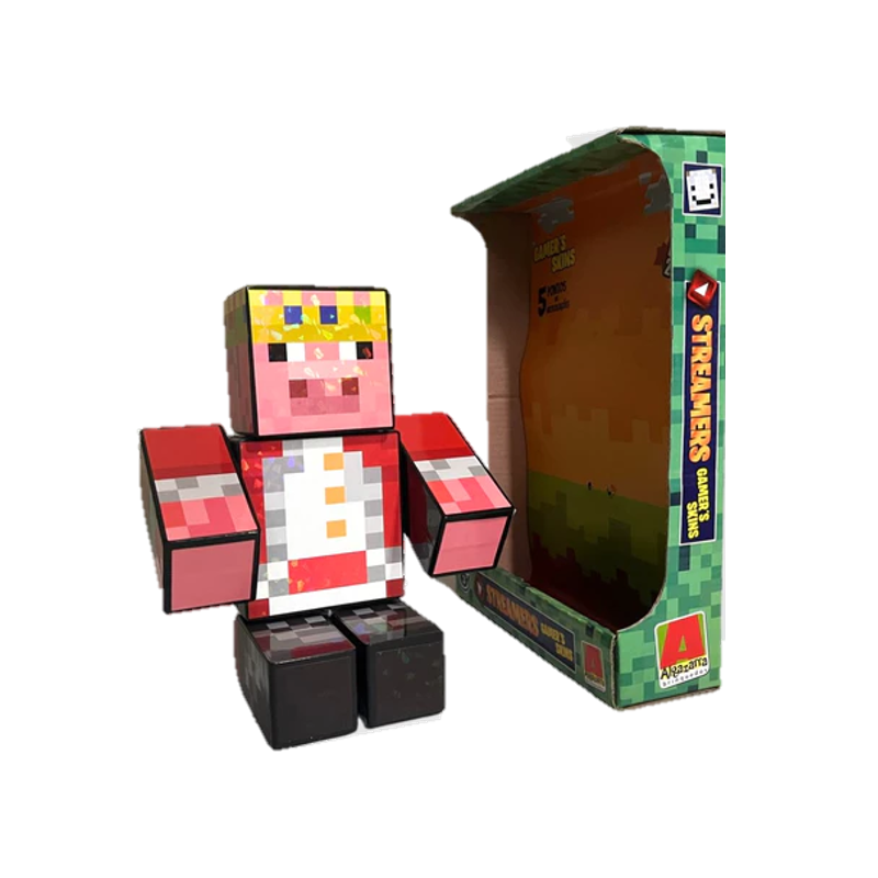 Boneco Streamers Techno Minecraft 25cm - Algazarra