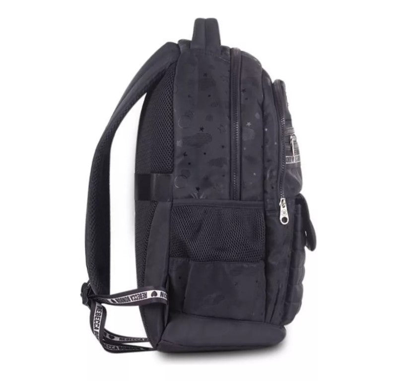 Kit Mochila de Costas Rebecca Bonbon Holográfica Lancheira e Estojo