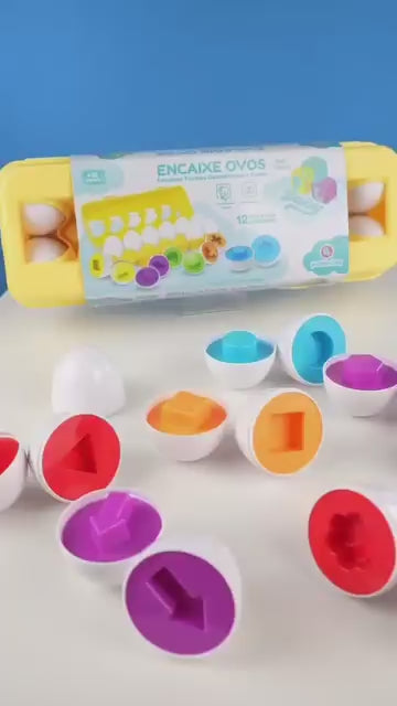Brinquedo Educativo Encaixe Ovos Cores e Formas - Polibrinq