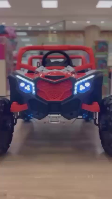 Quadriciclo UTV R3 Carro Elétrico Infantil Controle Remoto 12V Laranja
