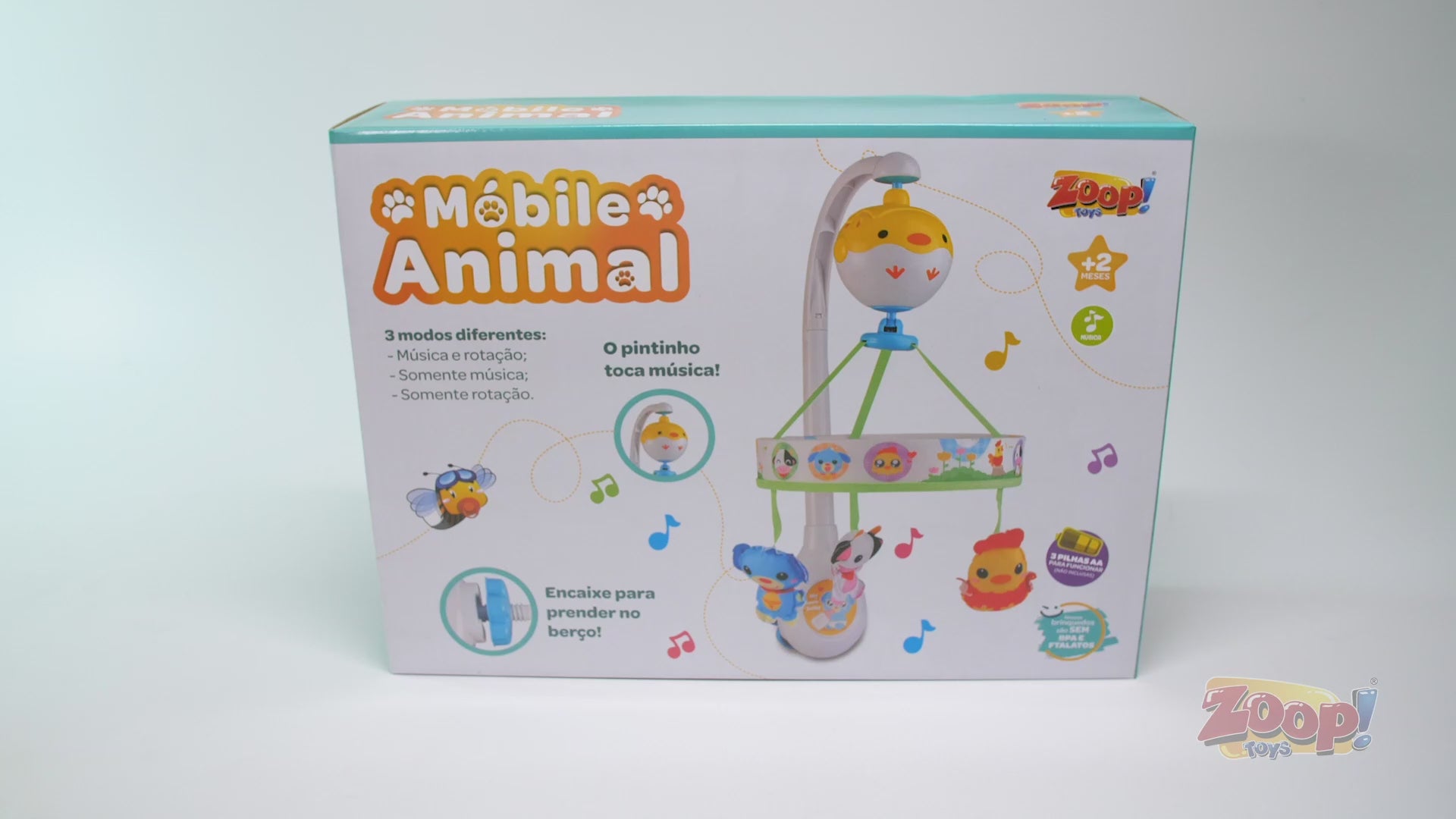 Móbile Animal Musical Multicolor - Zoop Toys