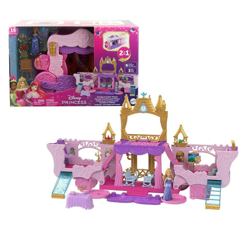 Boneca Disney Princesa Carruagem E Castelo - Mattel HWX17