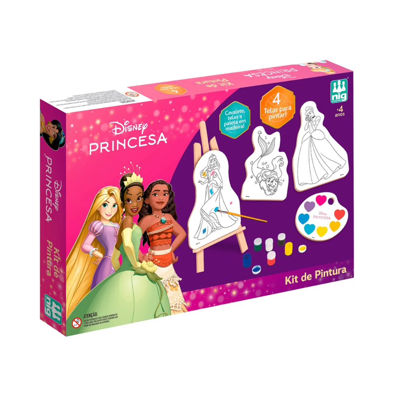 Kit de Pintura Infantil Disney Princesas - Nig