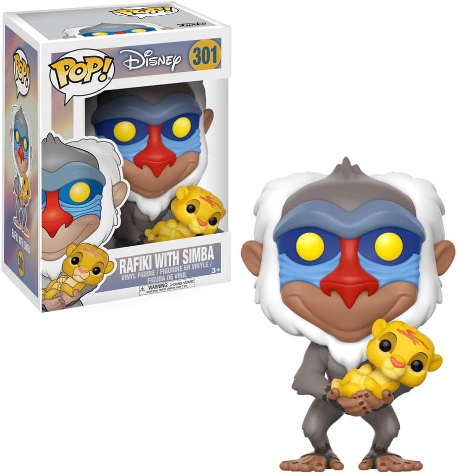 Boneco Funko Pop! Disney - O Rei Leão - Rafiki com Simba