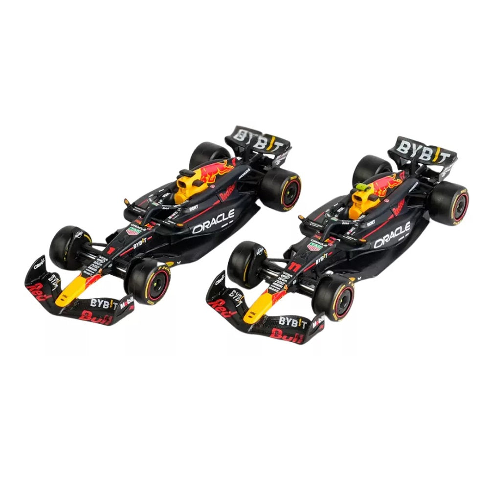 Miniatura Fórmula 1 Oracle Red Bull Racing RB20 2024 Pack 2 Pilotos - Bburago