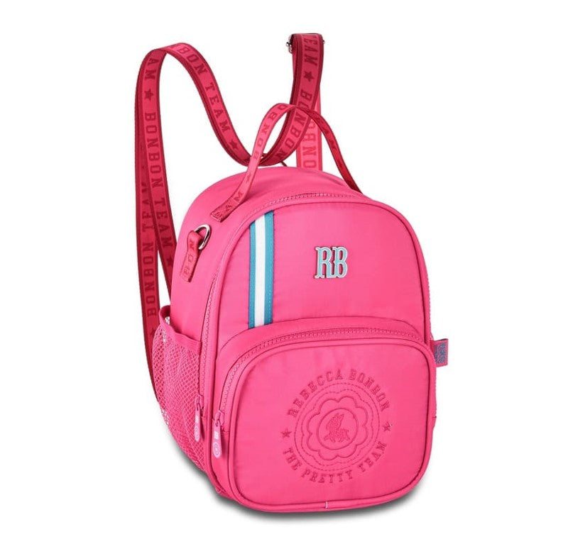 Kit Mochila de Costas Rebecca Bonbon Nylon Bordado + Lancheira e Estojo