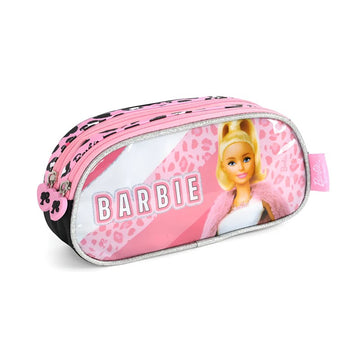 Estojo Escolar Duplo Barbie Rosa - Luxcel