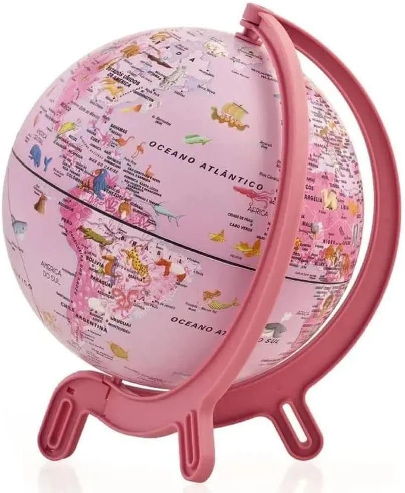 Mini Globo Terrestre Giacomino Pink 16 Cm Tecnodidattica