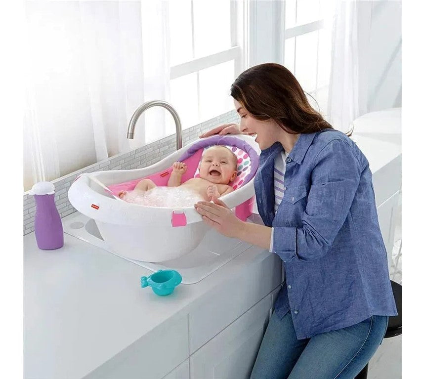 Fisher Price Baby Banheira Deluxe 4 em 1 Rosa - Mattel