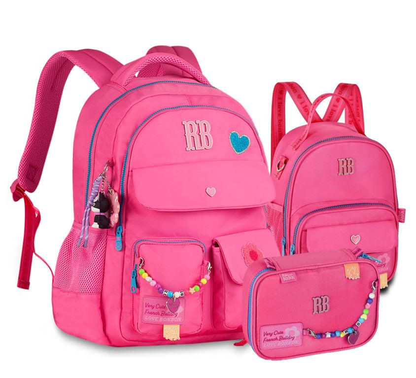 Kit Mochila Rebecca Bonbon Color Pop Miçangas + Lancheira e Estojo