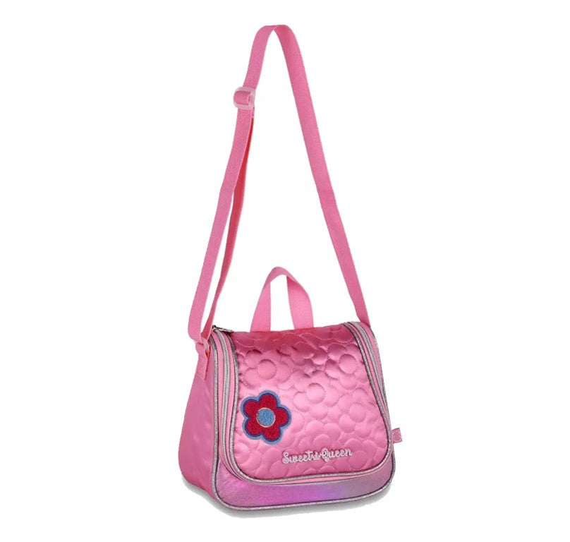 Kit Mochila de Rodinhas Princesas Sweet Queen Lancheira e Estojo