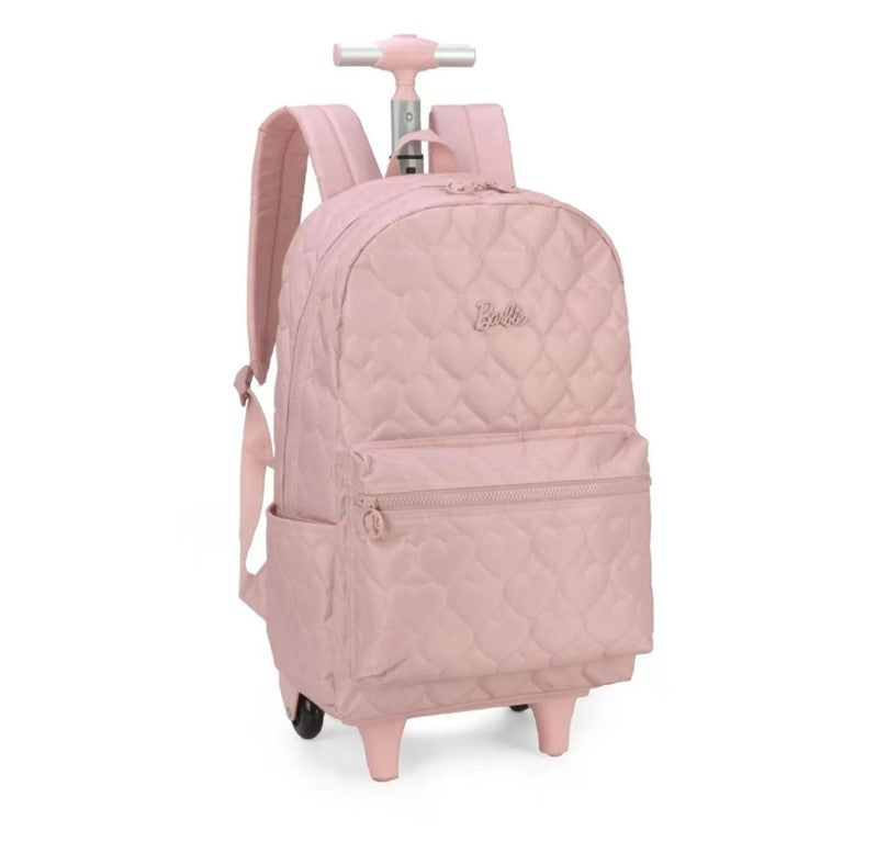 Mochila de Rodinhas Barbie Estrela Rose Luxcel