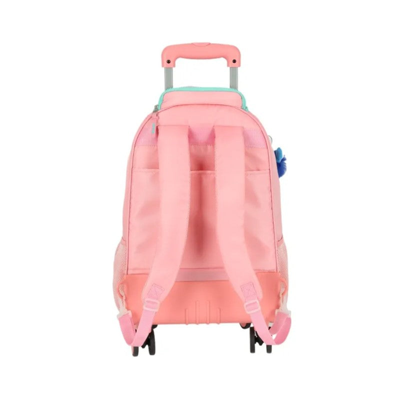 Mochila Carrinho 360 Haste Dupla Porta Notebook Stitch Rosa - Luxcel