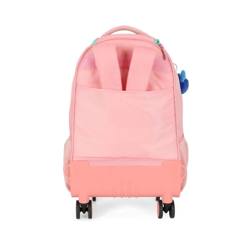 Mochila Carrinho 360 Haste Dupla Porta Notebook Stitch Rosa - Luxcel