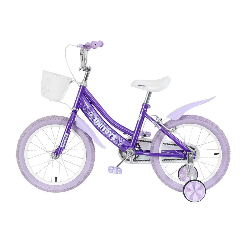Bicicleta Infantil Aro 16 Com Glitter Lilás - Unitoys