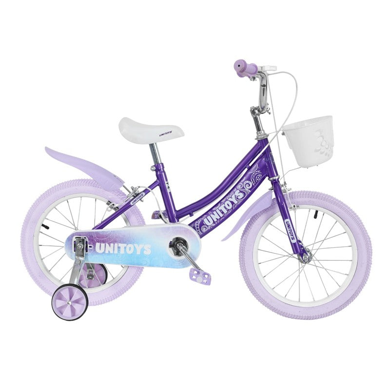Bicicleta Infantil Aro 16 Com Glitter Lilás - Unitoys