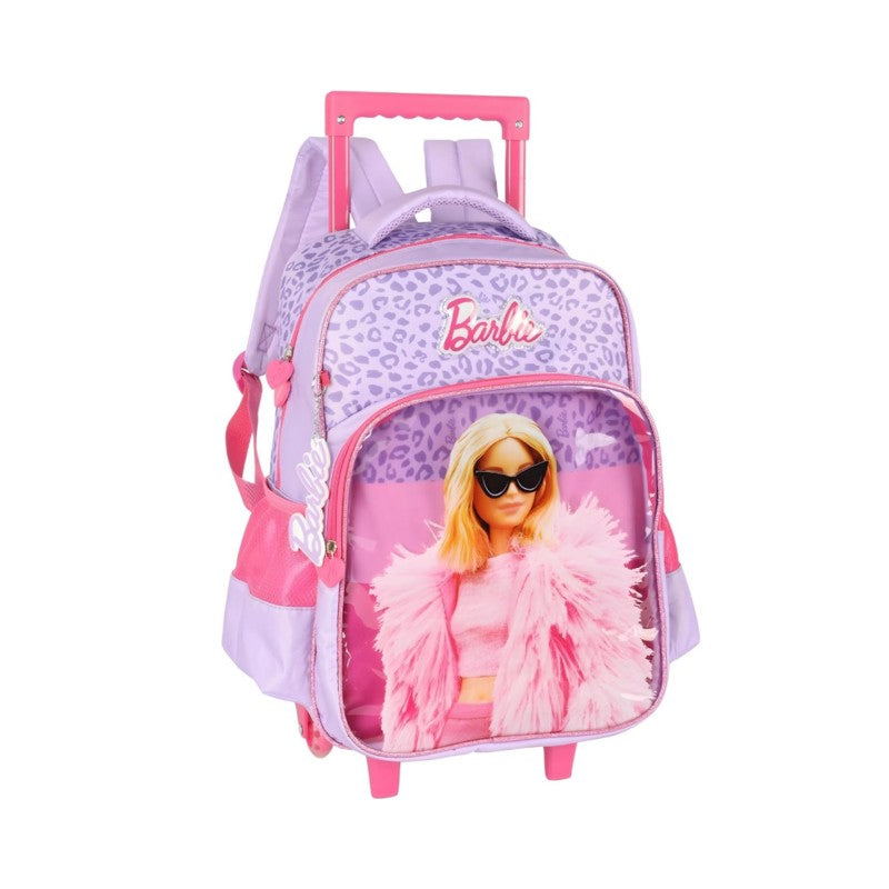 Mochila de Rodinha Escolar Barbie Lilás - Luxcel