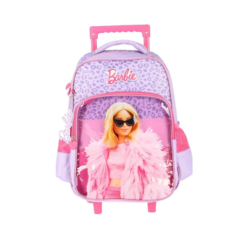 Mochila de Rodinha Escolar Barbie Lilás - Luxcel