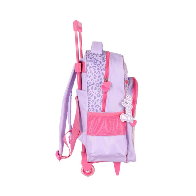 Mochila de Rodinha Escolar Barbie Lilás - Luxcel