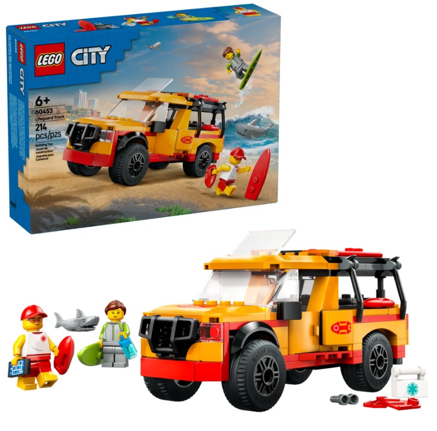 Lego City Caminhão Resgate de Praia Salva Vidas 60453