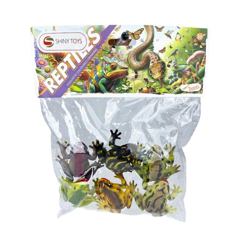 Kit Animais Com 6 Sapos Coloridos - Shiny Toys
