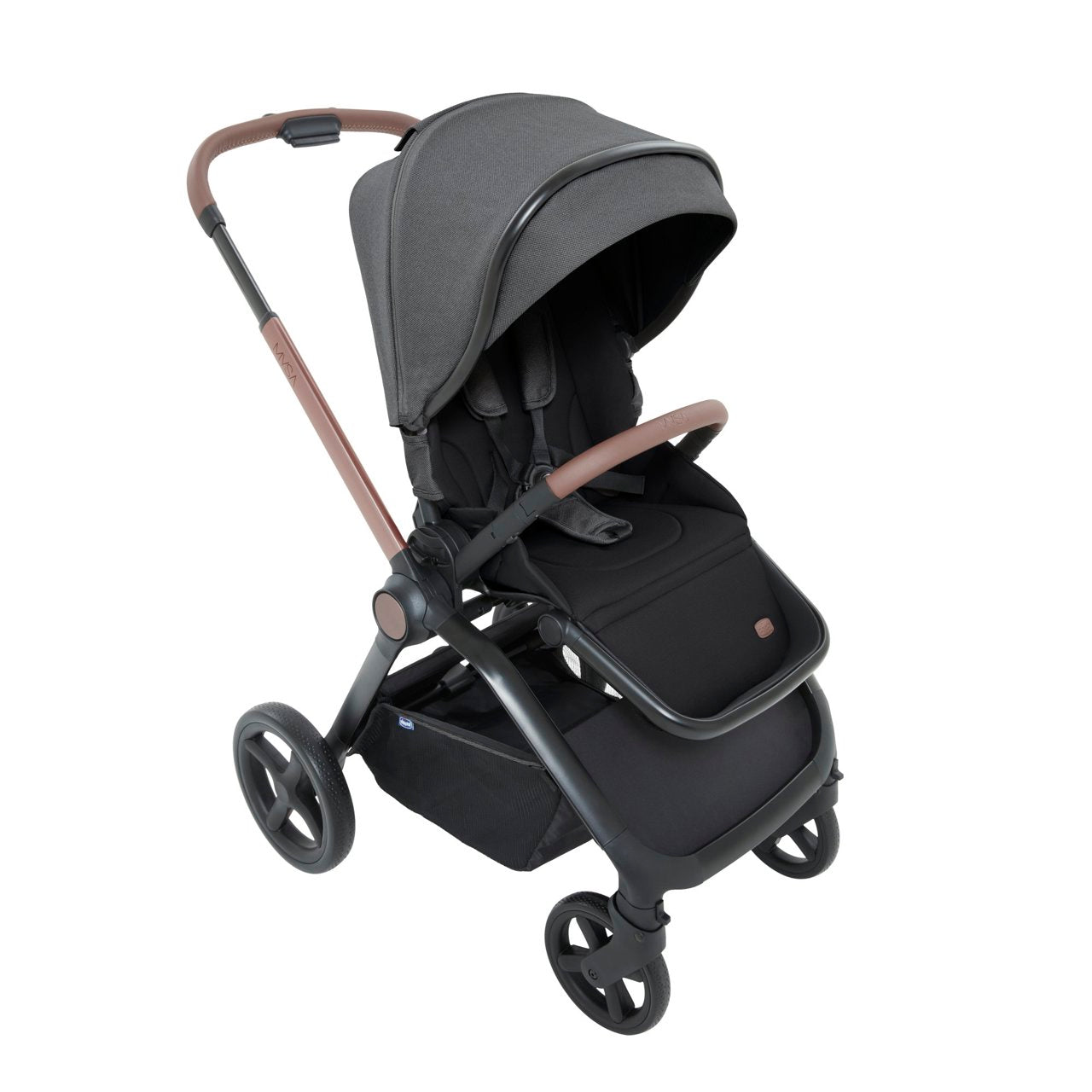 Carrinho de Bebê Chicco Mysa Black Satin