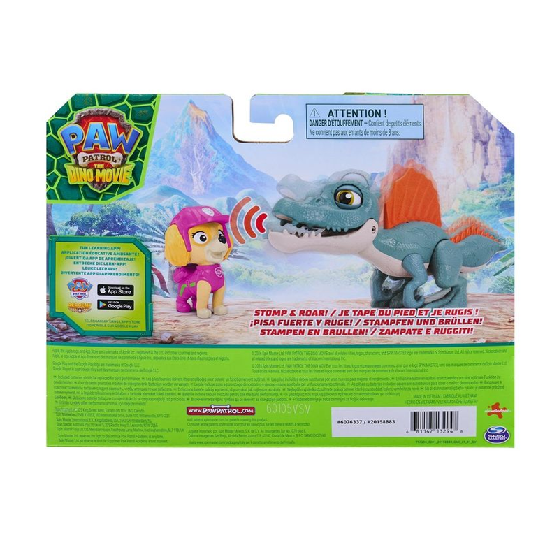 Boneco Patrulha Canina Dino Movie com Dinossauro - Sunny