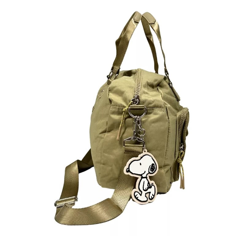 Bolsa Baú G Oficial Snoopy Colors Em Nylon Sp2848 Taupe