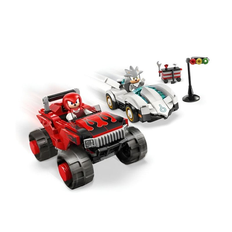 Lego Sonic Carro do Silver vs. Monster Truck do Knuckles - 77118
