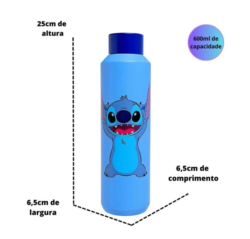 Garrafa Térmica Acqua 600ml Stitch Zona Criativa