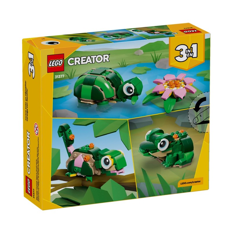 Lego Creator 3 em 1 Tartaruga com Uma Flor de Lírio-D'água - 31377