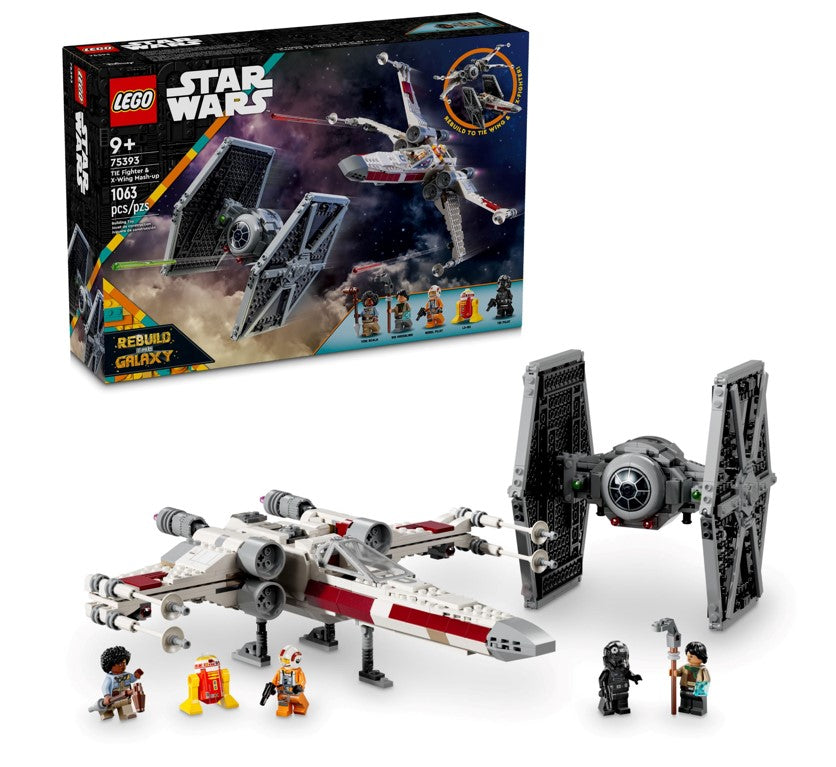 Lego Star Wars 75393 Mistura de TIE Fighter e X-Wing 1063 Peças