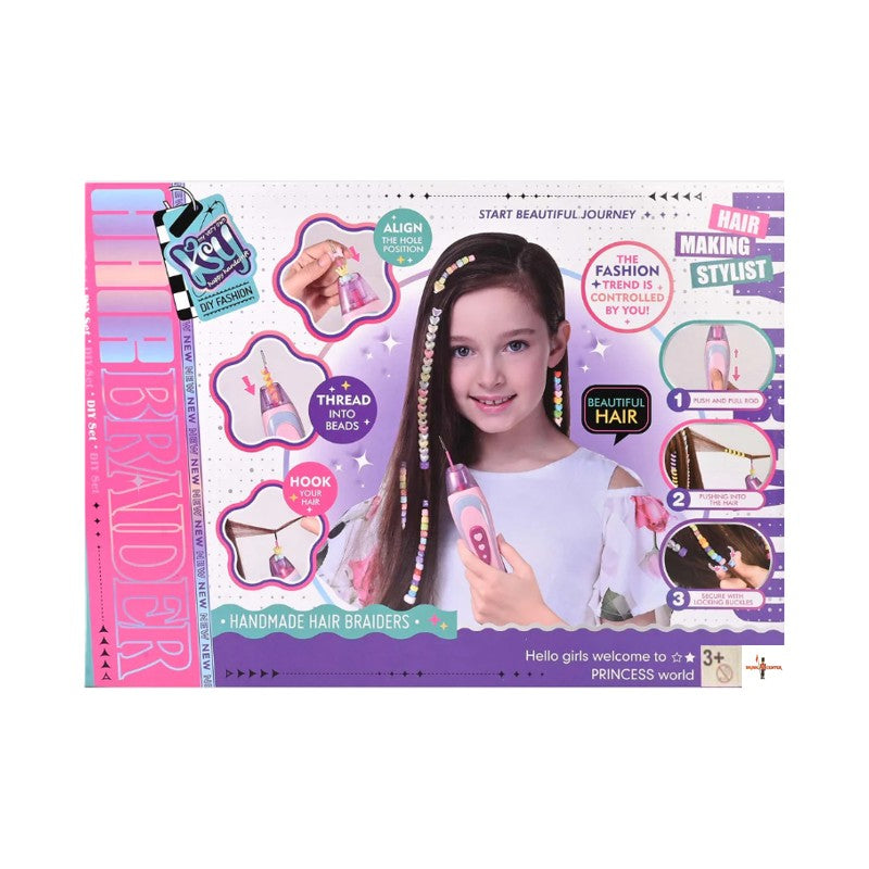 Kit Trançador de Cabelo Infantil com Acessórios - Brink Center