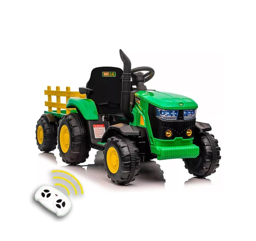 Trator Infantil Elétrico Verde e Amarelo 12v - Zippy Toys