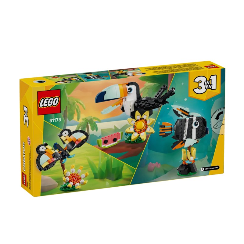 Lego Creator 3 em 1 Animais selvagens Tucano tropical - 31173
