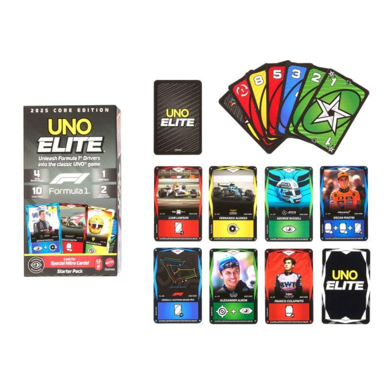 Jogo UNO Elite Formula 1 Starter Pack - Mattel