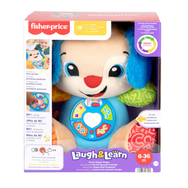 Cachorrinho Aprende Comigo Fisher Price com Som - Mattel