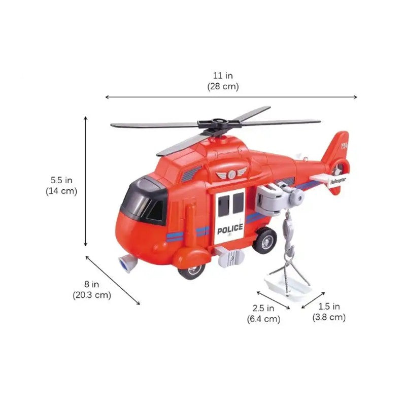 Helicóptero de Bombeiro com Fricção Som e Luz 1:16 - Brink Center