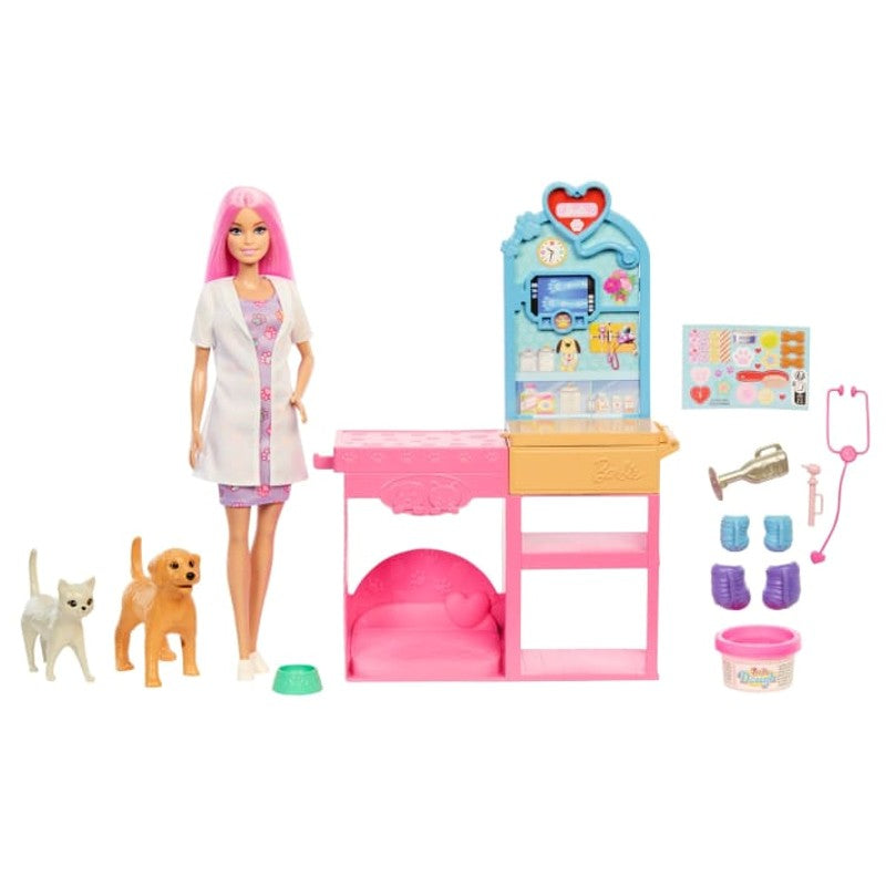 Barbie Veterinária com Animais de Estimação - Mattel