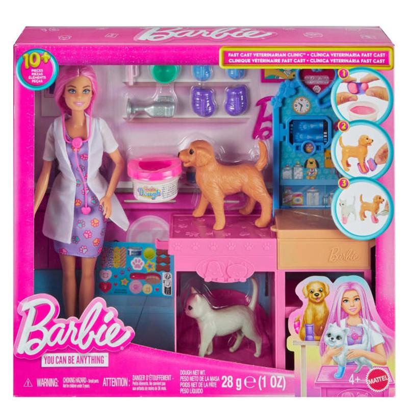 Barbie Veterinária com Animais de Estimação - Mattel