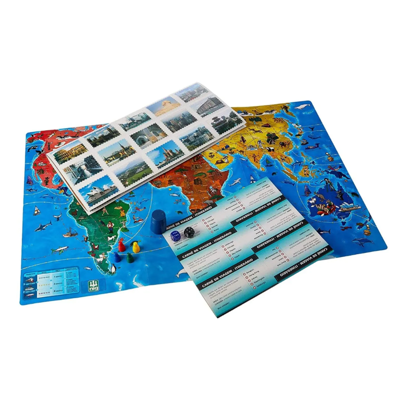 Jogo de Tabuleiro Didático Boa Viagem Mundo - Nig