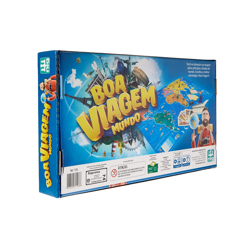 Jogo de Tabuleiro Didático Boa Viagem Mundo - Nig