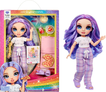 Boneca Rainbow High Jr High - PJ Party - Violet 23cm