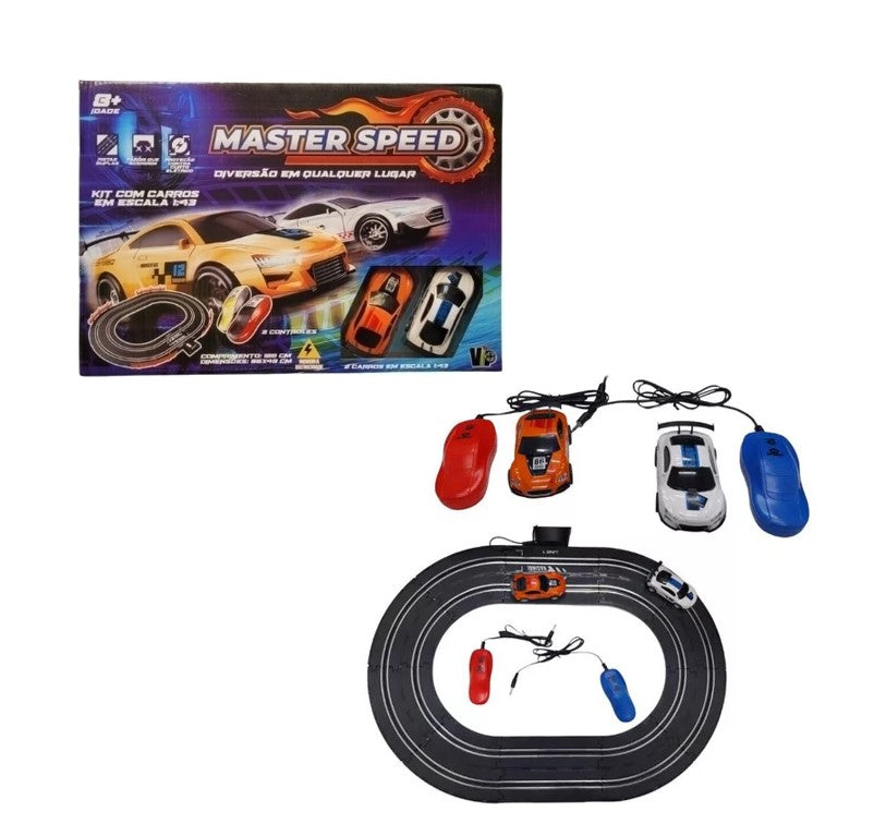 Auto Pista Eletrica Master Speed 2 Carrinhos - Vip