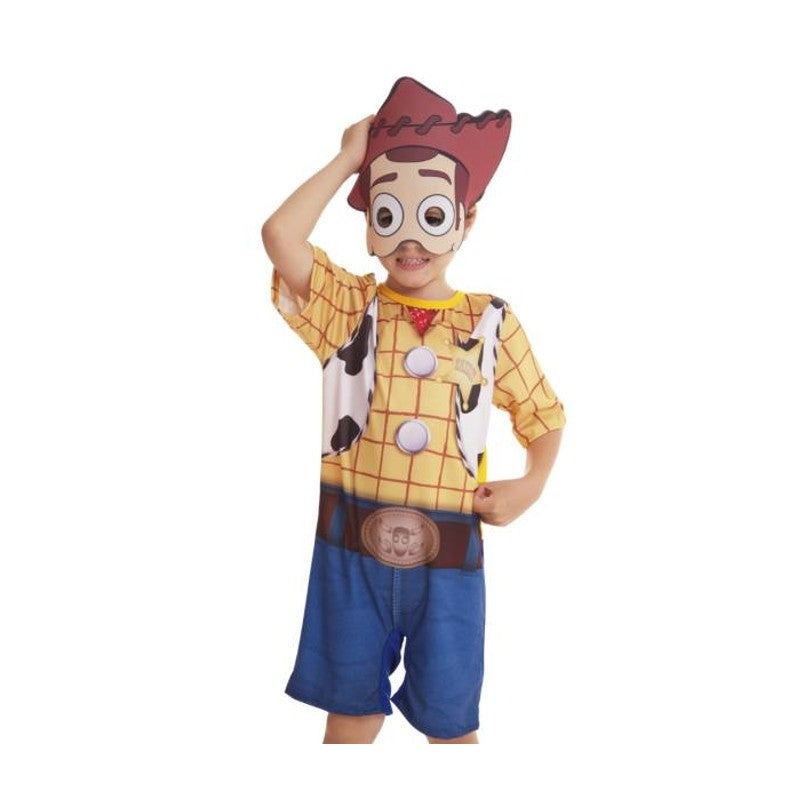 Fantasia Woody Toy Story com Máscara Tamanho M - Novabrink