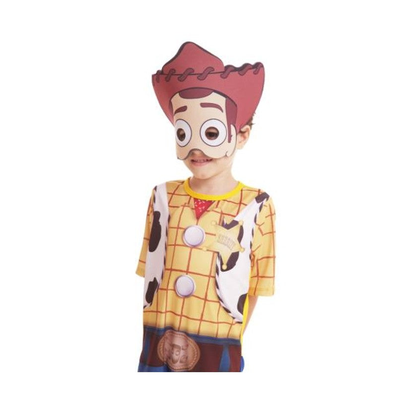 Fantasia Woody Toy Story com Máscara Tamanho P - Novabrink