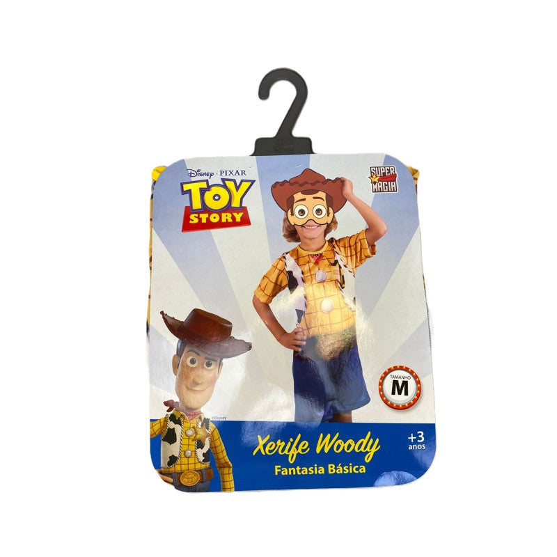 Fantasia Woody Toy Story com Máscara Tamanho M - Novabrink